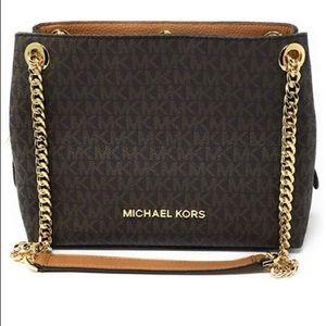 Michael Kors Medium Chain Messenger Bag Brown